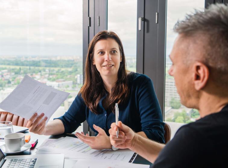 Undabot employees meeting in office