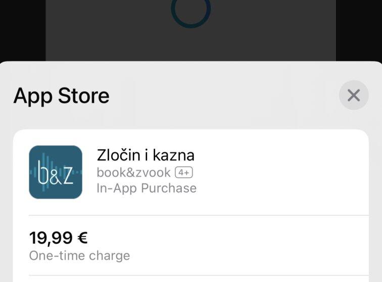 In-app purchase feature in audiobook book&zvook