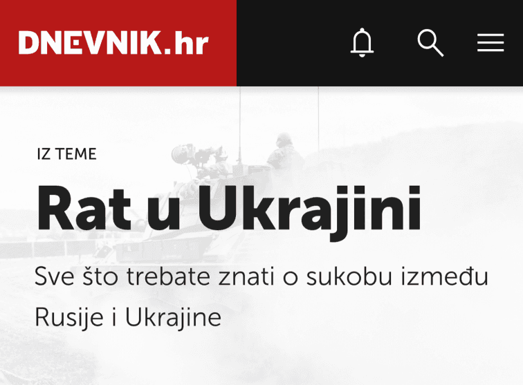 Specialized topics feature on DNEVNIK.hr