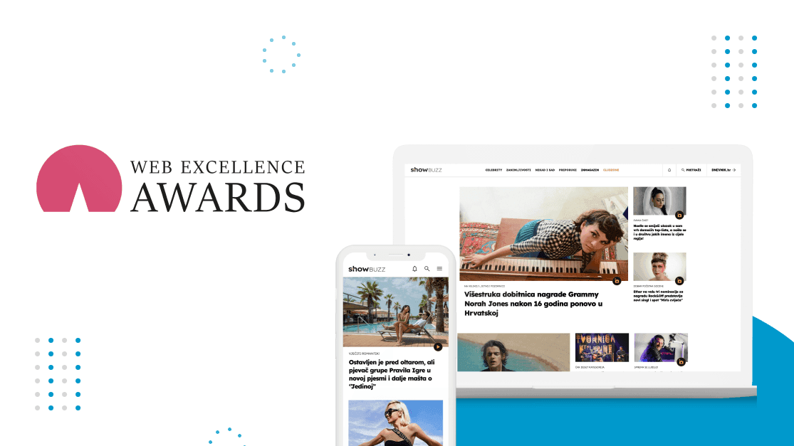 Undabot wins Web Excellence Award for Showbuzz portal redesign